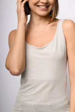 Canotta in maglia lurex