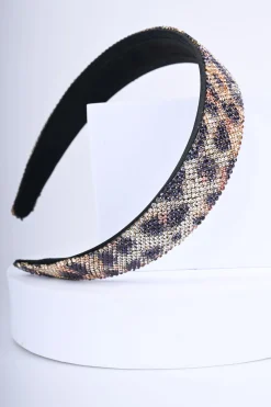 Cerchietto con strass animalier