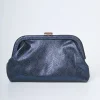 Clutch in tessuto lamé