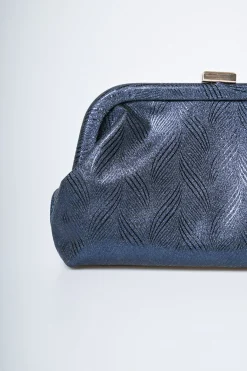 Clutch in tessuto lamé