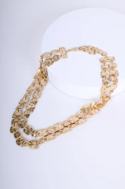 Collana a doppio filo con piastrine