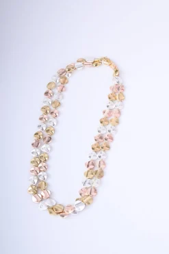 Collana a doppio filo con piastrine