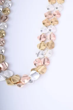 Collana a doppio filo con piastrine