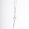 Collana lunga con strass e cuore
