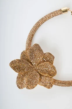 Collana rigida con fiore