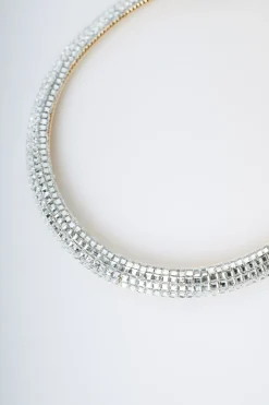 Collana rigida con luccicanti