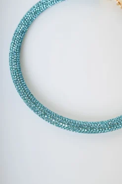 Collana rigida con strass