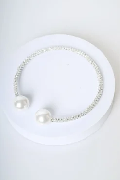 Collana semicerchio con similperle