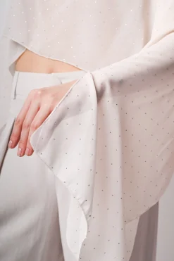 Coprispalle in georgette con strass