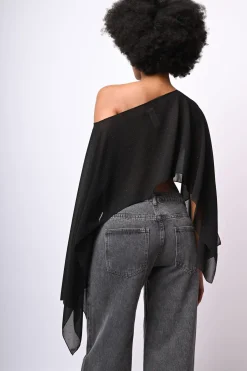Coprispalle in georgette con strass