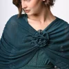 Coprispalle in tulle con rosa 3D