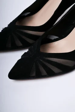 Décolleté in velour e tulle