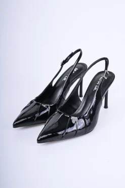 Décolleté slingback con nervature