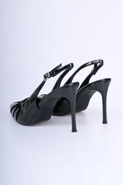 Décolleté slingback con nervature