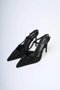 Décolleté slingback con strass