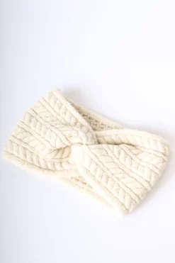 Fascia per capelli in maglia a trecce