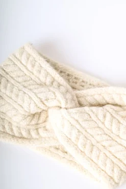 Fascia per capelli in maglia a trecce