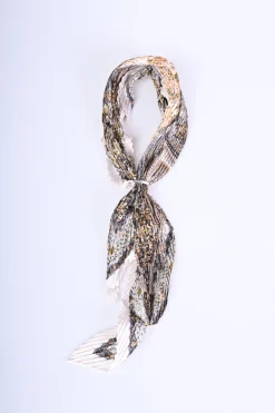 Foulard plissé a stampa etnica