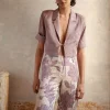 Giacca crop in jacquard di viscosa
