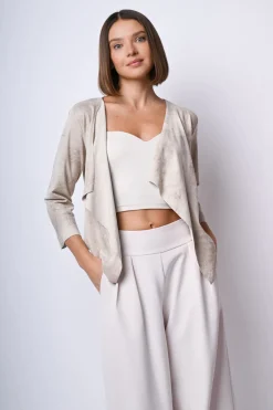 Giacca morbida in faux suede