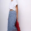 Gonna midi in tulle ondulato