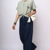 Jeans a gamba ampia con risvolto
