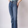 Jeans a zampa con strass