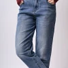 Jeans baggy con risvolto