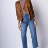 Jeans con orlo a taglio vivo