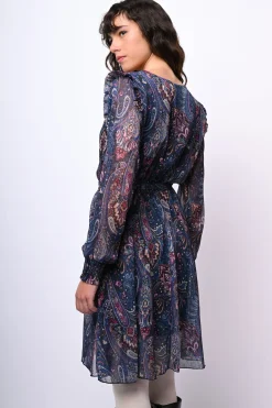 Mini abito a stampa paisley