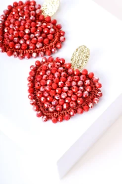 Orecchini a cuore con perline