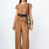Pantalone palazzo misto seta