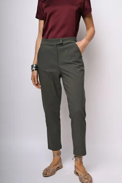 Pantaloni a gamba dritta misto viscosa