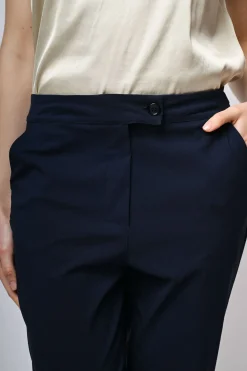 Pantaloni a gamba dritta misto viscosa