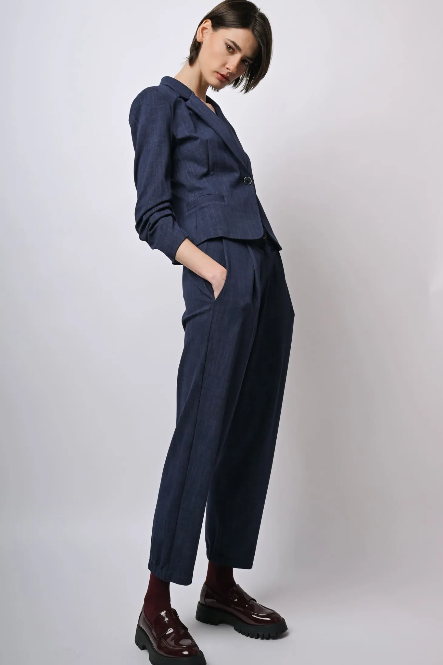 Pantaloni baggy misto viscosa
