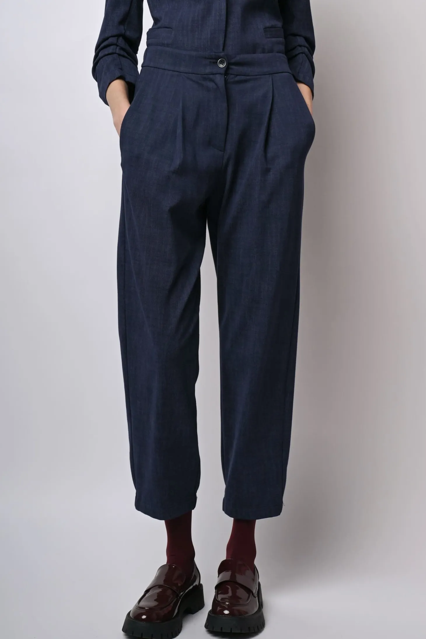 Pantaloni baggy misto viscosa