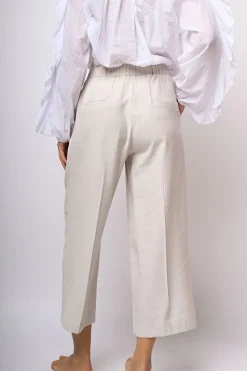 Pantaloni crop misto viscosa