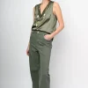 Pantaloni in drill a gamba ampia