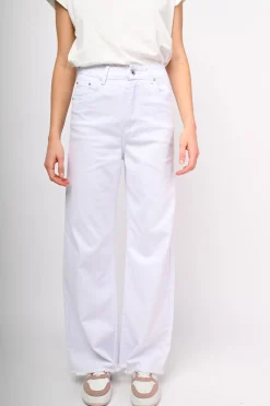 Pantaloni in drill a gamba ampia