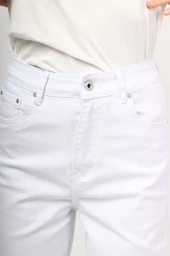 Pantaloni in drill a gamba ampia