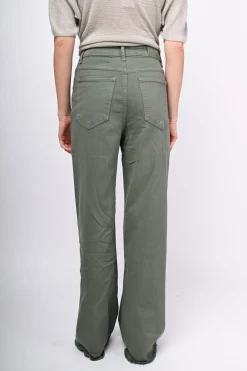 Pantaloni in drill a gamba ampia
