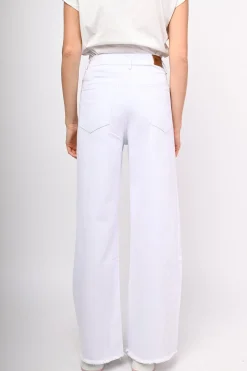 Pantaloni in drill a gamba ampia