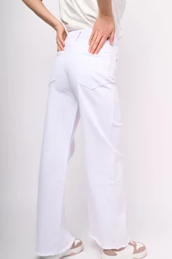 Pantaloni in drill a gamba ampia