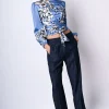 Pantaloni in tencel a gamba dritta