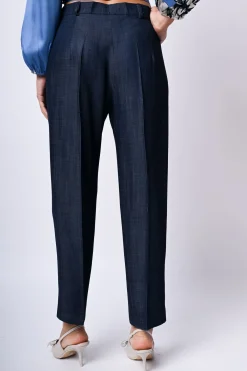 Pantaloni in tencel a gamba dritta