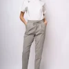 Pantaloni misto viscosa con coulisse