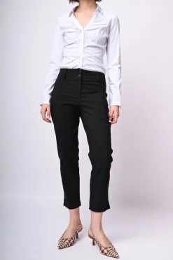 Pantaloni misto viscosa con spacchetti