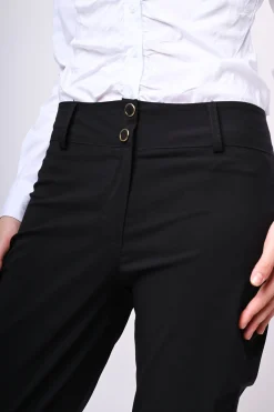 Pantaloni misto viscosa con spacchetti