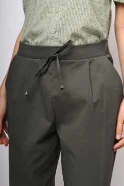 Pantaloni misto viscosa con coulisse