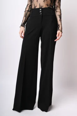 Pantaloni palazzo con bottoni